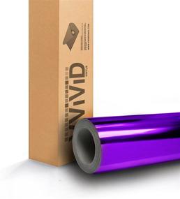 img 2 attached to 🔮 High-Quality VViViD Purple Chrome Wrap Vinyl, Air-Free Channels, Ready-to-Use Adhesive – DIY (1ft x 5ft)