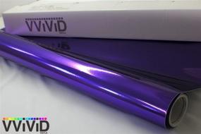 img 3 attached to 🔮 High-Quality VViViD Purple Chrome Wrap Vinyl, Air-Free Channels, Ready-to-Use Adhesive – DIY (1ft x 5ft)