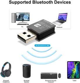 img 2 attached to 🔌 Blueshadow Bluetooth WiFi Adapter - Dual Band Wireless Network Receiver for PC/Laptop/Desktop (600Mbps)