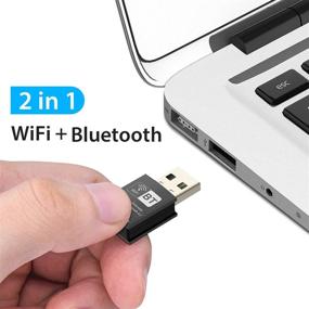 img 1 attached to 🔌 Blueshadow Bluetooth WiFi Adapter - Dual Band Wireless Network Receiver for PC/Laptop/Desktop (600Mbps)