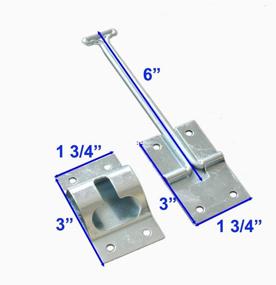 img 1 attached to 🚪 X-Haibei 2 Set 6 Inches T Style Entry Door Latch Catch Holder: Premium Stainless Steel for RV Camper Trailer Cargo