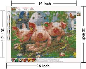 img 1 attached to 🎨 TWBB Diamond Painting Kit: Wind Chime Full Drill Embroidery Cross Stitch for Adults & Kids - DIY 5D Diamond Painting by Numbers - Beginner's Pig Design - 12x12 inch