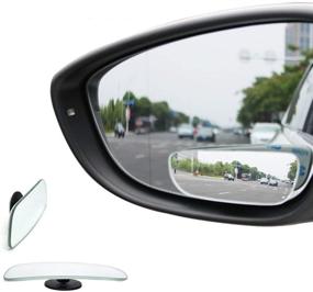 img 3 attached to 🔍 Увеличенная безопасность: Набор автомобильных зеркал TRUE LINE Automotive Frameless 360 2 Piece Mirror для слепых зон - настраиваемые и наклеивающиеся для обеспечения видимости на 360°!