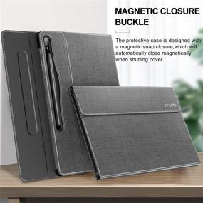 img 2 attached to 📱 Infiland Galaxy Tab S7+/S7 Plus Case, Multi-Angle Stand Cover for Samsung Galaxy Tab S7+/S7 Plus 12.4-inch SM-T970/T975/T976 2020 Release Tablet [Auto Wake/Sleep], Gray