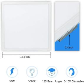 img 3 attached to 💡 Energy-Efficient Sokply 2x2 FT LED Flat Panel Light - 30W, 5000K, Dimmable - Ideal for Home, Office, Hotel, School - 2 Pack (DLC & UL Certified)