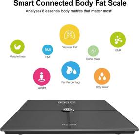 img 2 attached to 📊 Rolli-Fit Smart Body Fat Scale, Digital Bathroom Weight Scale - Accurate Measurements that Sync with Fitbit, Apple Health & Google Fit, Tracking 8 Essential Compositions Analyzer, 400 lb Capacity