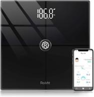 📊 rolli-fit smart body fat scale, digital bathroom weight scale - accurate measurements that sync with fitbit, apple health & google fit, tracking 8 essential compositions analyzer, 400 lb capacity logo
