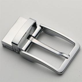 img 2 attached to Reversible Prong Buckles Straps Sliver Men's Accessories