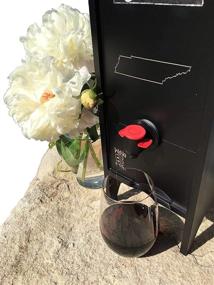 img 2 attached to 🍷 Wine Nook Small Decorative Box Wine Dispenser, 3L, Black with Chalk Included