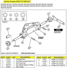 img 1 attached to 🛠️ E-Cowlboy HS5157 Front Mount Hydraulic Steering Cylinder Seal Kit with Pin Wrench for HC5340-HC5348, HC5358, HC5365, HC5375, HC5394, HC5445