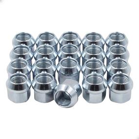 img 4 attached to 🔩 Set of 20 Zinc Finish Open-end Acorn Bulge Lug Nuts 19mm (3/4") Hex - Compatible with 7/16 Inch Studs