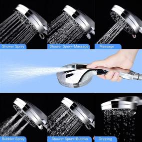 img 3 attached to 🚿 IDENTIL 7 Functions Handheld Shower Head Set with Power Wash for Bathtub, Pet, and Tile Cleaning - High Pressure Rain Shower Head with 60'' Stainless Steel Hose and Adjustable Bracket