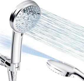 img 4 attached to 🚿 IDENTIL 7 Functions Handheld Shower Head Set with Power Wash for Bathtub, Pet, and Tile Cleaning - High Pressure Rain Shower Head with 60'' Stainless Steel Hose and Adjustable Bracket