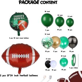 img 1 attached to 🎈 101-Piece Football Balloons Arch Garland Kit: Ideal Sport Theme Birthday Party Decors for Kids, Boys & Teenagers - Green Latex & Mylar Balloon Bouquet