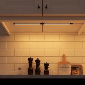 img 3 attached to Increase Kitchen Illumination with GETINLIGHT's Dimmable LED Under Cabinet Lighting Kit - Pack of 3, Soft White 3000K, Brushed Nickel Finish, 12-inch