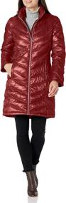 img 4 attached to 🧥 Chevron Quilted Packable Down Jacket for Women by Calvin Klein (Standard & Plus Sizes)