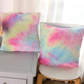 img 3 attached to Decorative Pillows Bedroom Rainbow Cushion