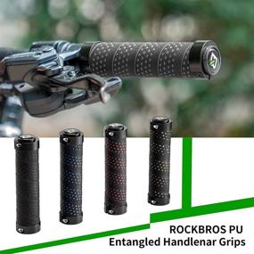 img 3 attached to 🚲 ROCKBROS Double Lock-On Bike Handle Grips - Soft Non-Slip PU, Shock Absorbing for Mountain, MTB, BMX, Beach Cruiser, Scooter, Folding Bike