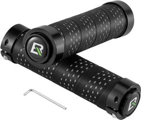 img 4 attached to 🚲 ROCKBROS Double Lock-On Bike Handle Grips - Soft Non-Slip PU, Shock Absorbing for Mountain, MTB, BMX, Beach Cruiser, Scooter, Folding Bike