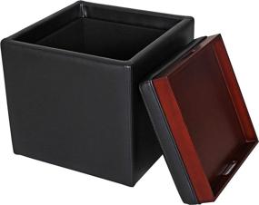 img 2 attached to Amazon Brand Leather Lift Top Storage