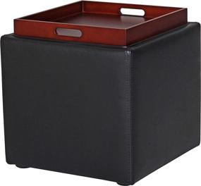 img 3 attached to Amazon Brand Leather Lift Top Storage