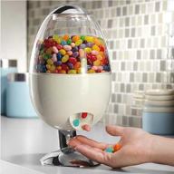 touch-free motion activated desktop treat dispenser - dispenses gum, candy, snacks, and peanuts; prevents germs spread; white логотип