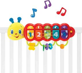 img 4 attached to Игрушка для детской кроватки KiddoLab Лира Гусеница: Музыка, Свет и Обучение для младенцев