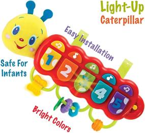 img 1 attached to KiddoLab Lira The Caterpillar Crib Toys: Music, Lights & Learning for Infants