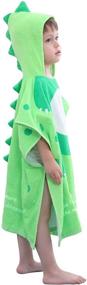 img 4 attached to 🦖 Hooded Dinosaur Cover Ups for Kids' Towels in Children's Bath at Kids' Home Store