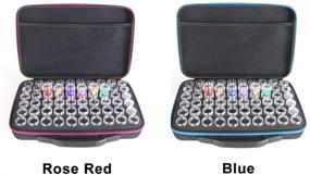 img 3 attached to 🔹 Convenient and Spacious EVA Storage Box: 60 Slot Diamond Painting Storage Case with Shockproof 60 Grids, Perfect for Beads and Accessories - Blue