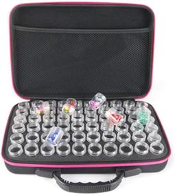 img 1 attached to 🔹 Convenient and Spacious EVA Storage Box: 60 Slot Diamond Painting Storage Case with Shockproof 60 Grids, Perfect for Beads and Accessories - Blue