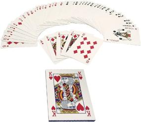 img 1 attached to 🃏 Giant 5" X 7" Playing Cards - Fun Jumbo Deck for Kids, Teens, and Seniors - Easy-to-Read Large Print - Perfect for Poker and More!