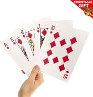 🃏 giant 5" x 7" playing cards - fun jumbo deck for kids, teens, and seniors - easy-to-read large print - perfect for poker and more! логотип