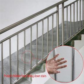 img 3 attached to 🧸 CM 3m Length Safety Rail Net Stair Banister Stair Net: Secure Protection for Childs, Pets, and Baby Bed Safety on Stairs, Fence, and Balcony