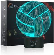 volleyball 3d lamp - optics illusion night light, elstey, 7 color changing touch switch, acrylic, flat, abs base, usb cable, decoration lamps for christmas gifts... логотип