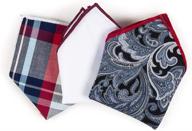 🧣 confidence men's accessories: handkerchief with elegant paisley checker pattern logo