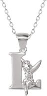 disney tinkerbell necklace: girls' initial pendant jewelry in necklaces & pendants logo