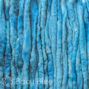 img 3 attached to 🧶 Wool Roving Hand Dyed: Super Soft BFL Combed Top for Easy Hand Spinning - Artisanal Craft Fiber for Felting, Weaving, and Embellishments - Baby Blue, 4 Ounce