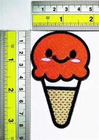 img 2 attached to PARITA Orange Flavored Ice Cream Fruit Cartoon Embroidered Iron On Or Sew On Patch Craft Decorative Repair Logo Jeans Jacket Clothing Handbag Shoes Caps Fabric