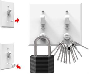 img 3 attached to 🔑 Mess-Free Key Organization: KeyCatch Magnetic Key Holder (Pack of 3), White & Screw-In