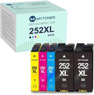 🖨️ high-quality mytoner remanufactured ink cartridge replacement for epson 252 252xl - compatible with workforce wf-7620, wf-7710, wf-3640, wf-3630, wf-3620, wf-7610, wf-7110 - 5-pack (big-black cyan magenta yellow) logo