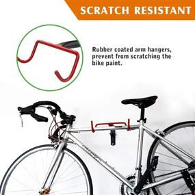 img 1 attached to 🚲 Nuovoware Bike Wall Mount: Foldable Bicycle Garage Horizontal Hook Storage System with Anti-Scratch Bicycle Holder Hook - Ideal for Garage, Indoor, and Shed (Screws Included)