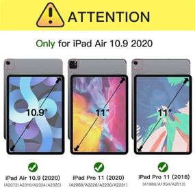 img 3 attached to 🌈 AVAKOT iPad Air 4 Case 10.9 Inch 2020 with Pen Holder Hand Strap Shoulder Strap for Girls, Heavy-Duty Shockproof Rugged Protective Case for iPad Air 4th Generation A2072/A2316/A2324/A2325 - Rainbow