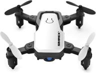🚁 simrex x300c mini drone: foldable quadcopter with altitude hold, headless mode, 720p fpv camera, and easy remote control fly - ideal for training (white) logo