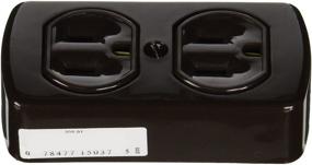 img 1 attached to ⚡️ Leviton 91 Grounding Double Surface-Mount Plug - Brown (15A, 125V)