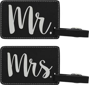 img 4 attached to 🧳 Personalized Travel Accessories for Newlyweds - Engraved Luggage Set for Anniversary