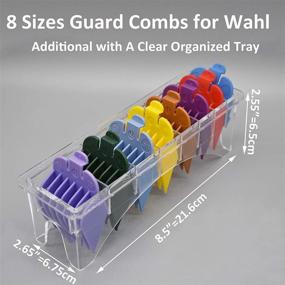 img 3 attached to 🔳 Wahl Standard Hair Clipper Guards- 8 Color Coded Cutting Guides #3170-400- 1/8 inch to 1 inch (8 Pieces, 8 Colors)