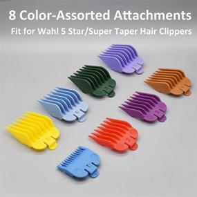 img 2 attached to 🔳 Wahl Standard Hair Clipper Guards- 8 Color Coded Cutting Guides #3170-400- 1/8 inch to 1 inch (8 Pieces, 8 Colors)