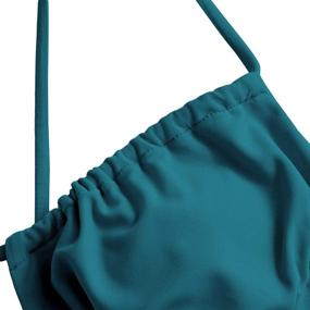 img 1 attached to ZAFUL Spaghetti Strap Cutout Keyhole Ruched Tie Cami Bikini Set Swimsuit for Women
