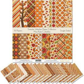 img 4 attached to 🧣 Sweater Weather Pattern Paper Pack - Miss Kate Cuttables - Scrapbook Premium Specialty Paper Collection - 16 Single-Sided 12"x12" Sheets